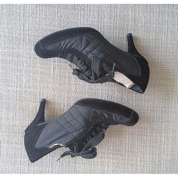 Pedro Garcia Lady Stack Rizzo Heels Size EU 41 Black Suede Lace-Up Booties 16902 - Picture 2 of 11